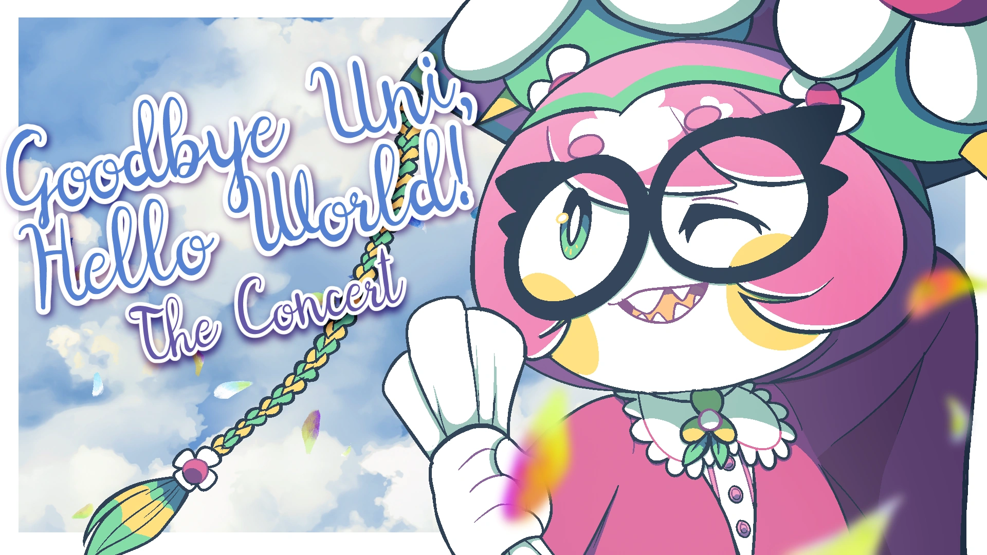 Mado celebrating her graduation from university. Used as a thumbnail for a concert stream.