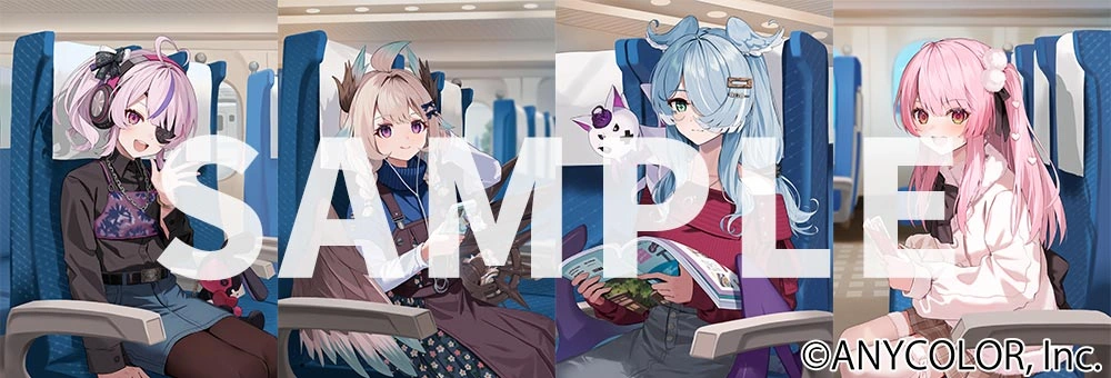 NIJISANJI x JR Central "Oshi Tabi" Campaign Illustration by motto