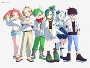 VOMS Project 2023 Members From Left, Hikasa Tomoshika, Zengaku Sanparo, Daimonji Ryugon, Uemine Noruju, Haneuzu Miuneru and Michimata Batoya.