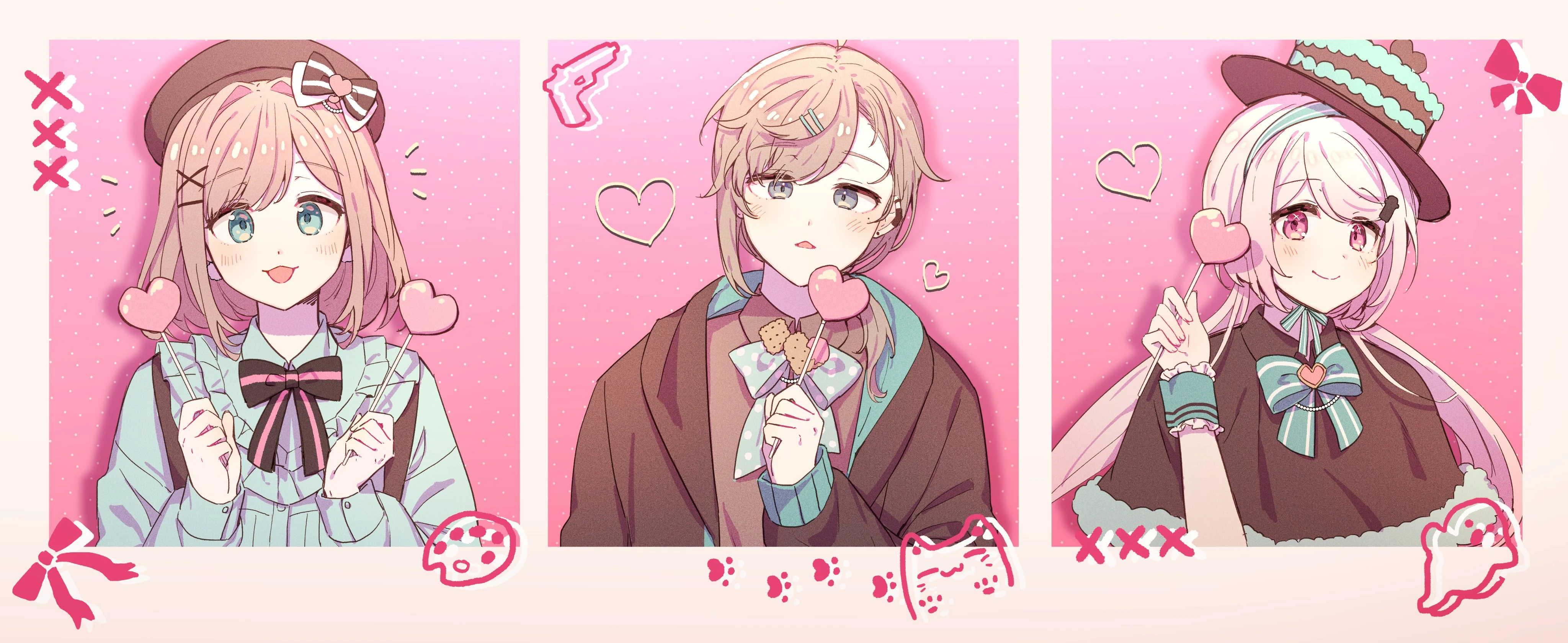 NIJISANJI x FamilyMart Valentine's Campaign Illustration<br>by MONO MON
