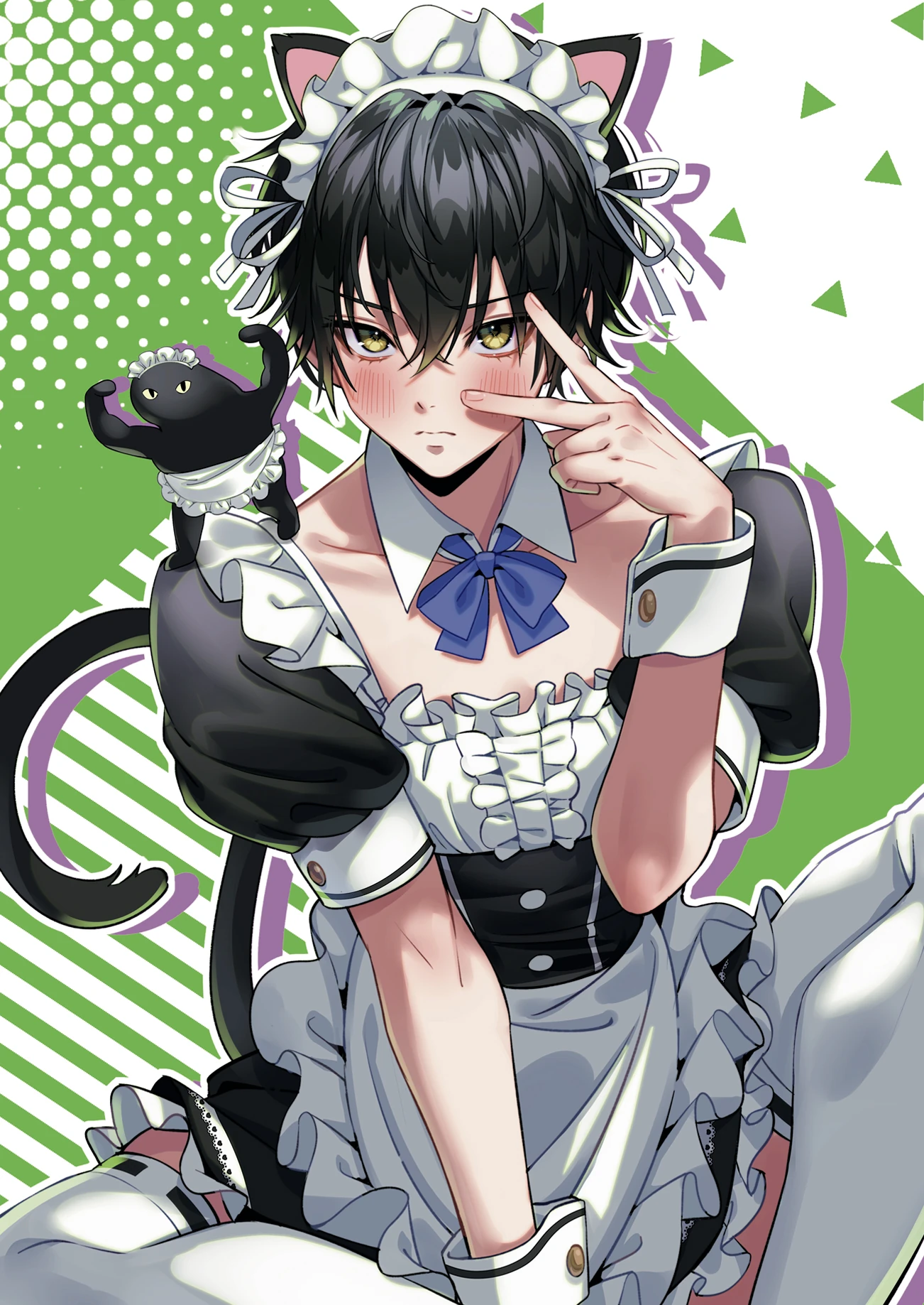 Cat Boy Maid Kai & Maid Mr Hooh<br>(by てるてる法師)