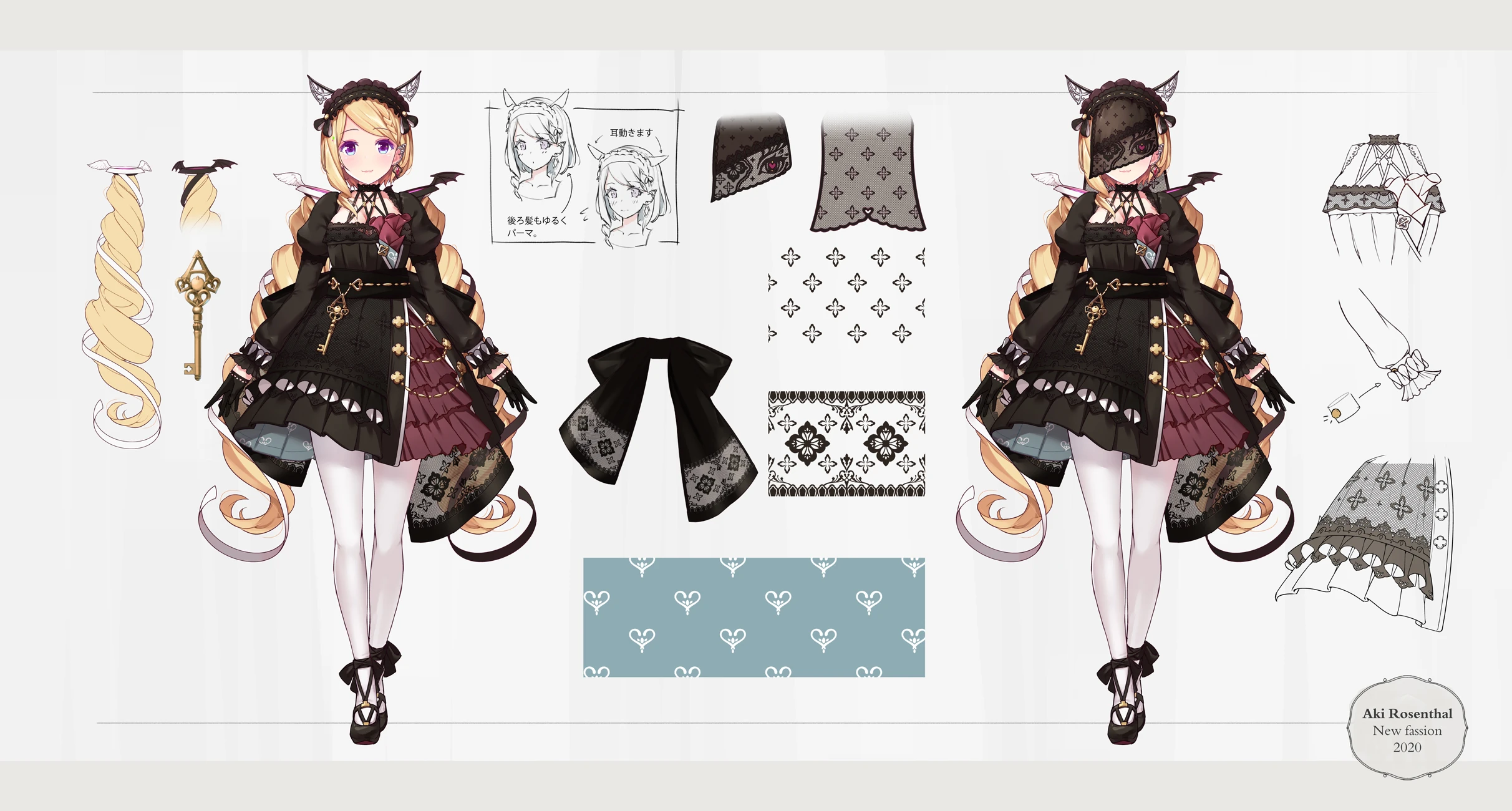 Gothic Dress Concept Illustration<br>by Azumiu Akitake