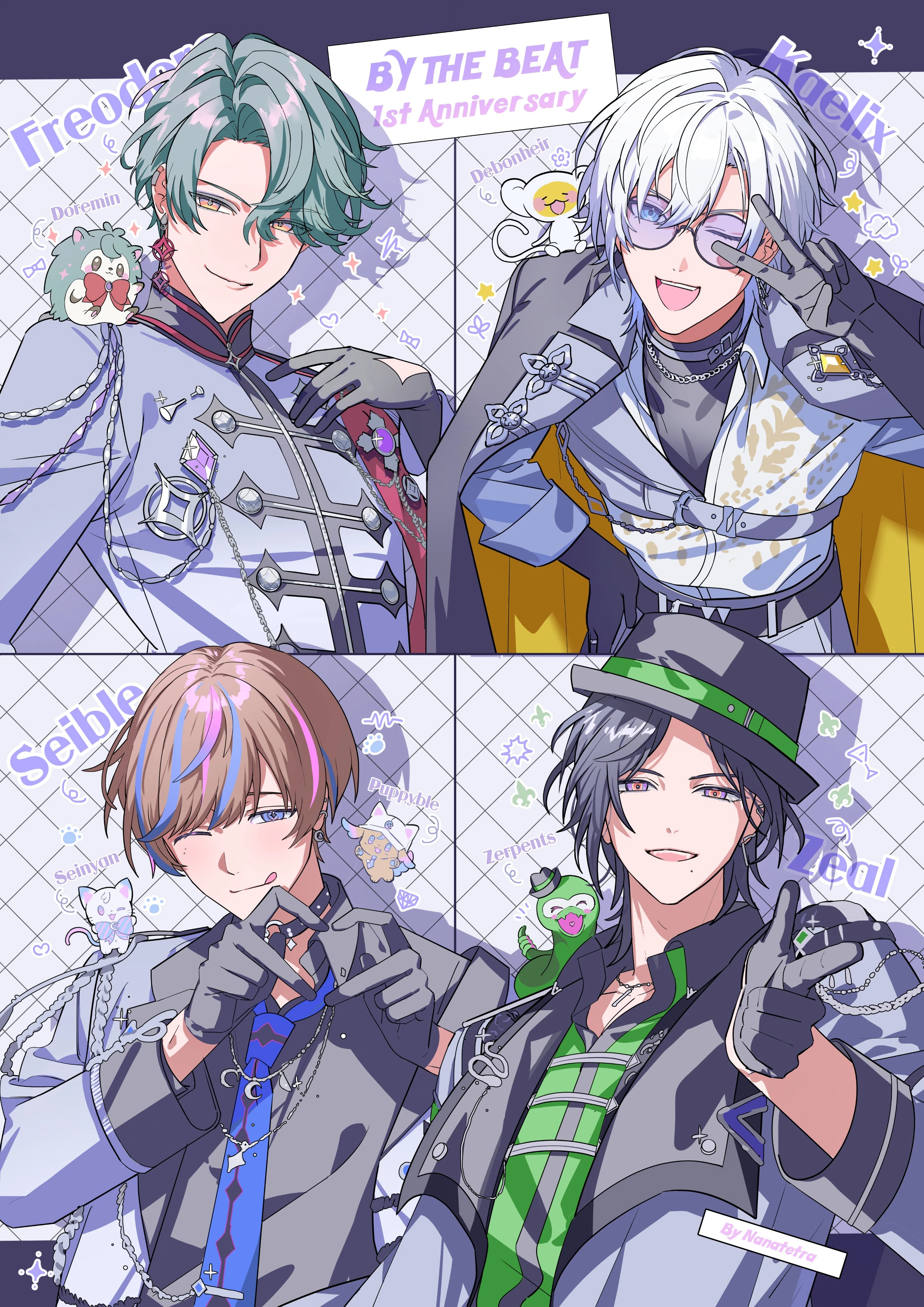 BY THE BEAT 1 Year Anniversary Illustration<br>by Nana Tetra