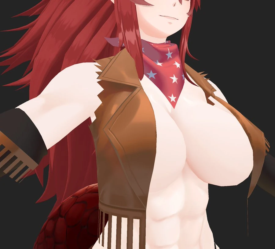 Cow Girl Dragon Zentreya Bandanna and Vest