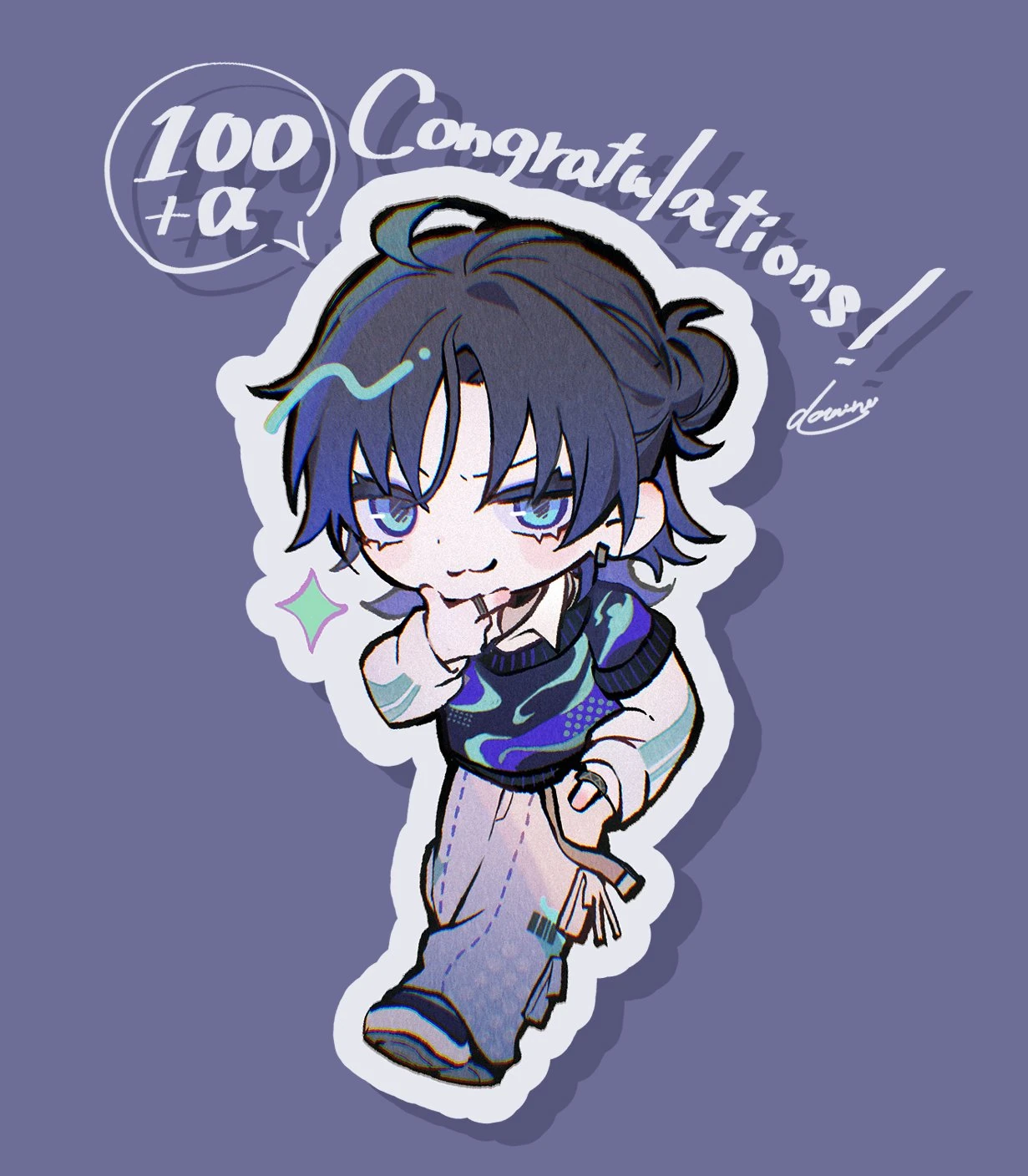 100 Days Illustration by Ozaki Domino