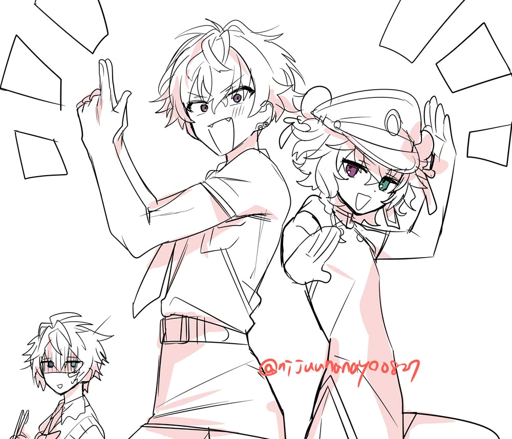 Akagi Wen and SaiGetsu by Ninahachi