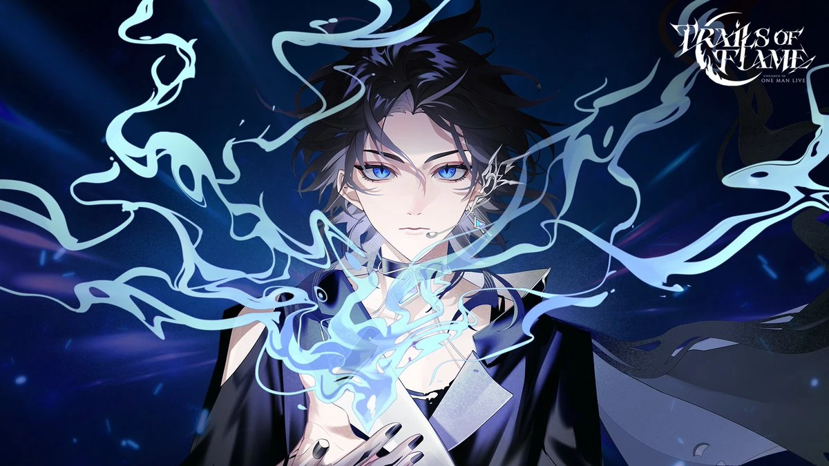 Trail of Flames key art (Kuro ver.) by Kanishiima