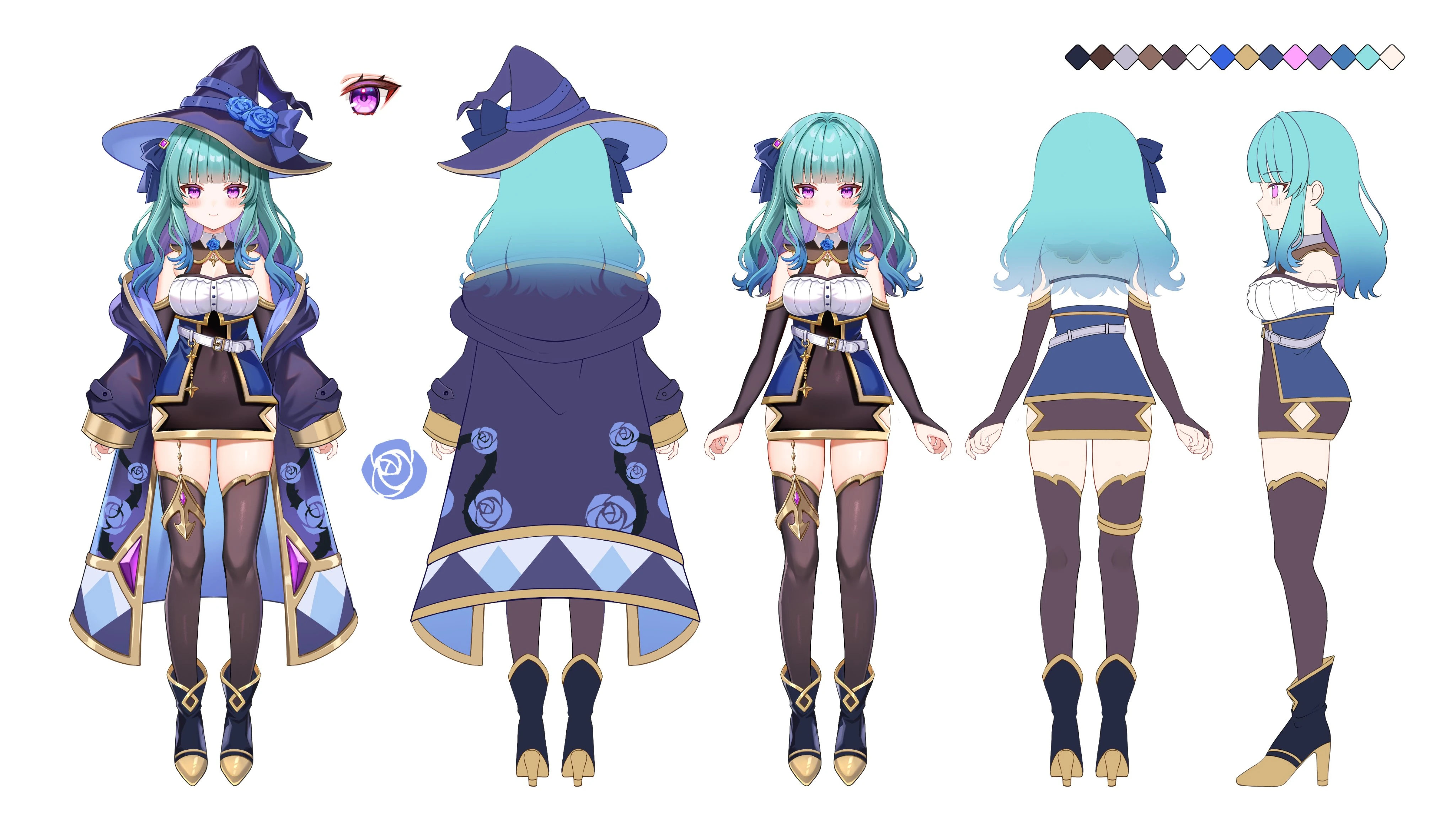 Unofficial Reference Sheet (with Back View)<br>by Kaya Nishikino