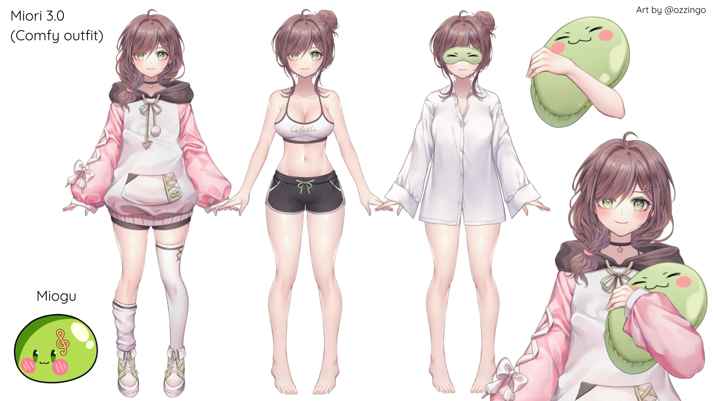Comfy outfit and Miogu model