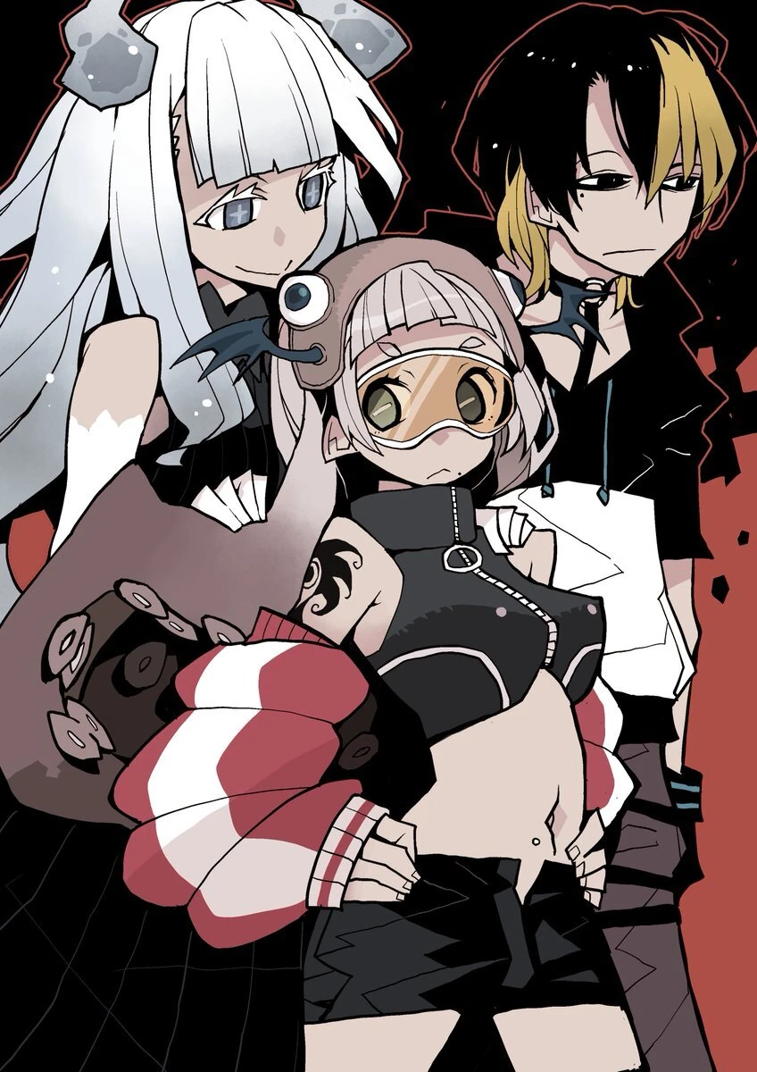 Yukimaru Sen, Iida Pochi, and Lenri Ashieda<br>by [https://twitter.com/lizhi3/status/1243456233903763456 Seimei Doman]