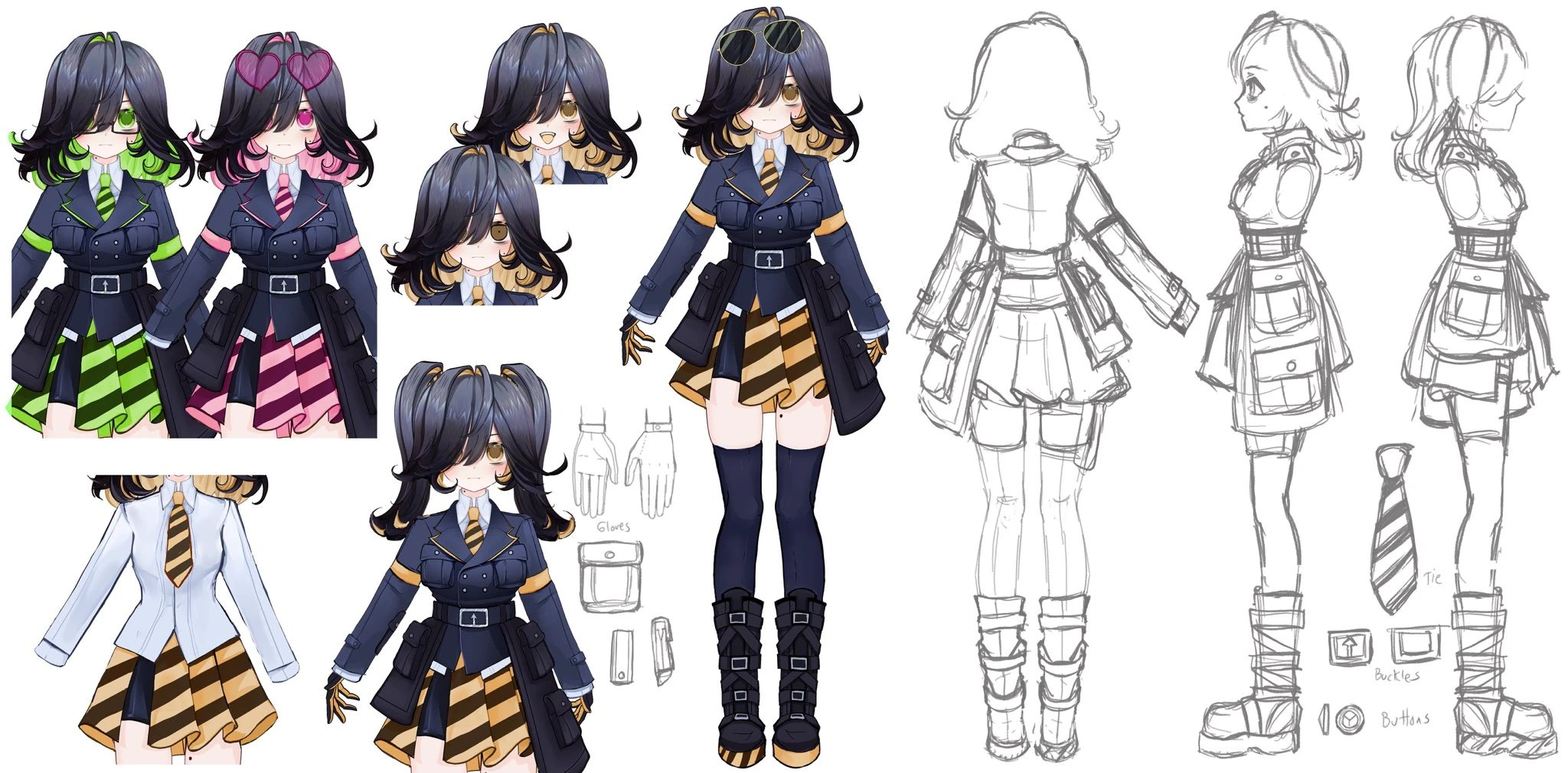 Character Sheet of Midas' earlier design