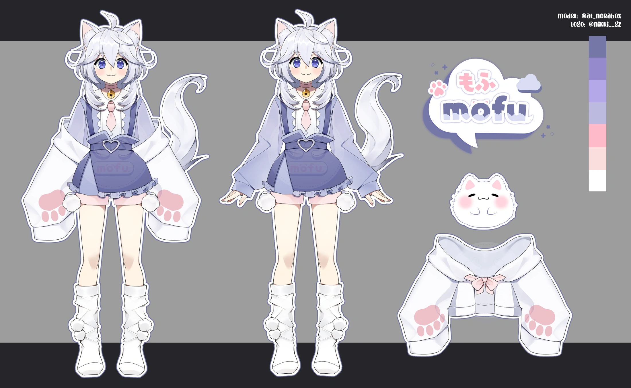 Mofu's 2.0 human model, drawn by @at_norabox