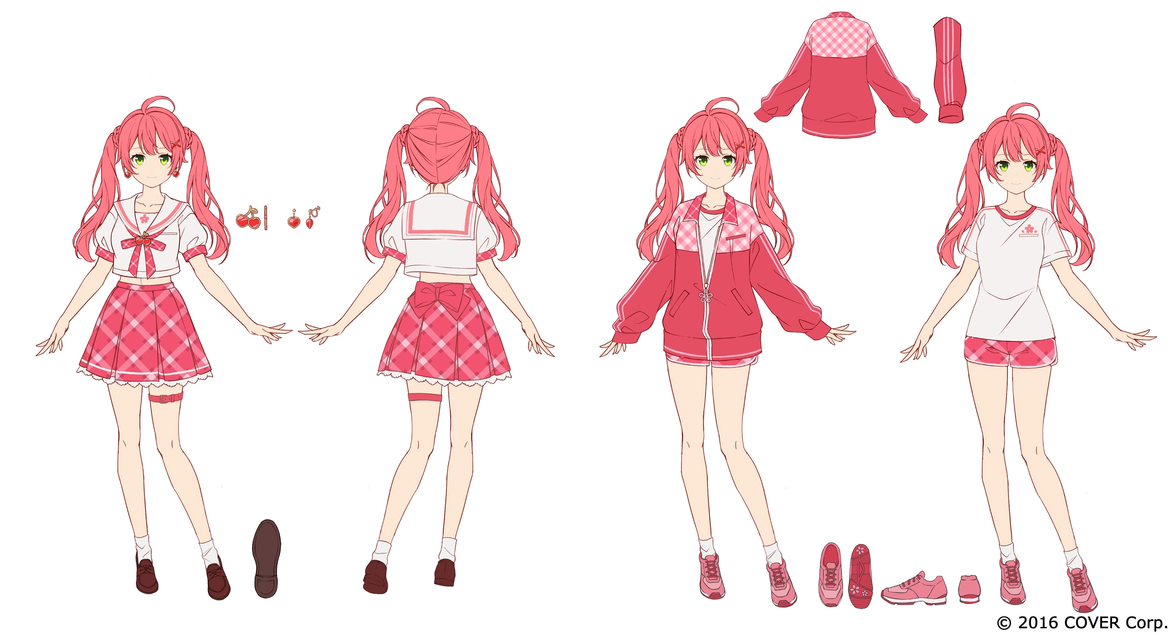 Cherry Message MV Outfit Reference Sheet by Mochi Puyo