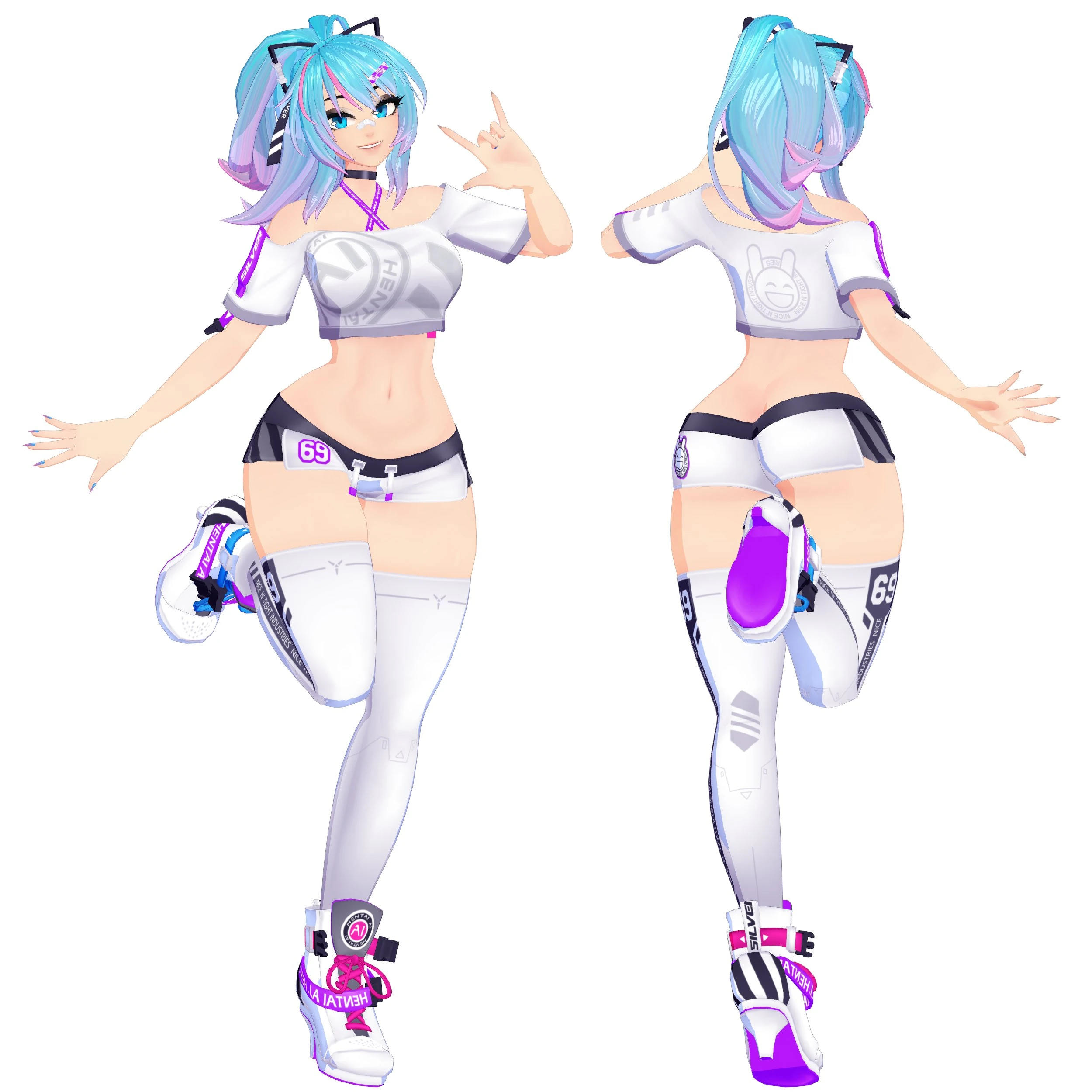 Silvervale's Projekt Melody cosplay ref by jjinomu