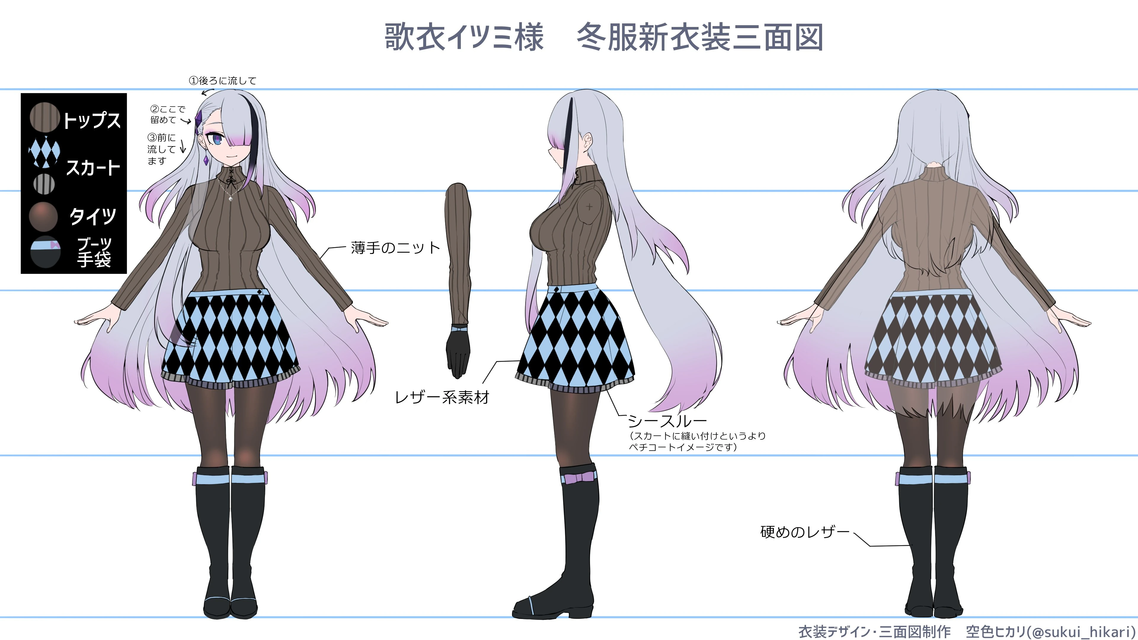 3rd Outfit Reference Sheet (Inner)
