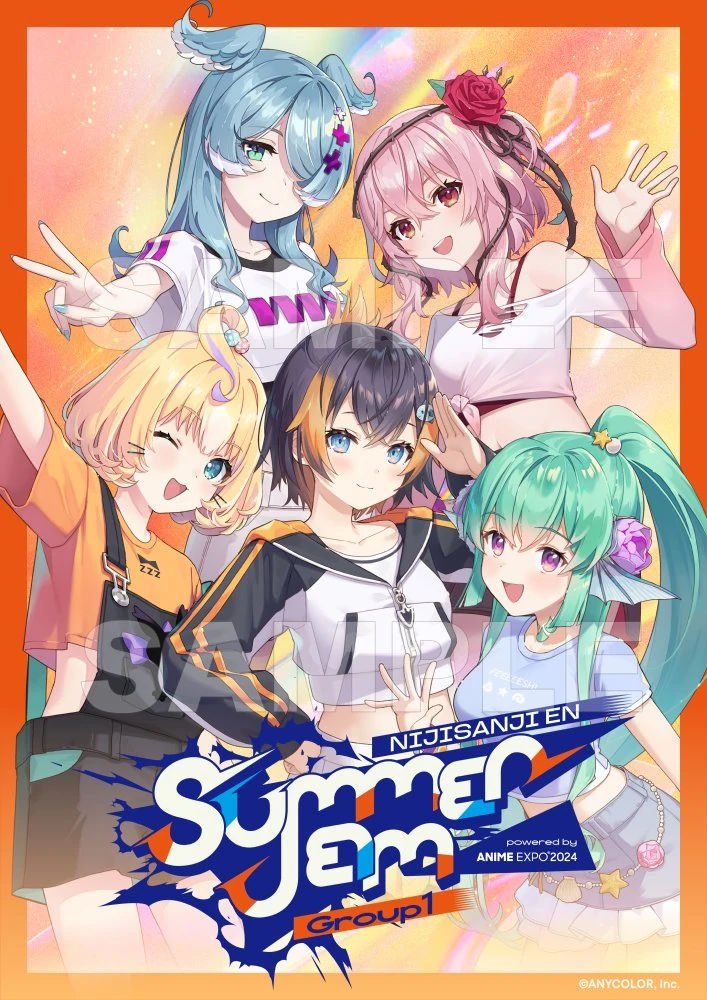NIJISANJI EN SUMMER JAM Group 1 Illustration<br>by Kiryu