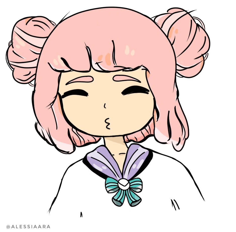 One of Alessia's first ever released artworks of her first Strawberry girl model. (AlessiaAra)