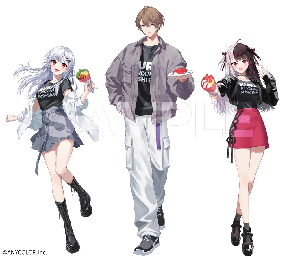 NIJISANJI x Kura Sushi Collaboration Illustration by woonak