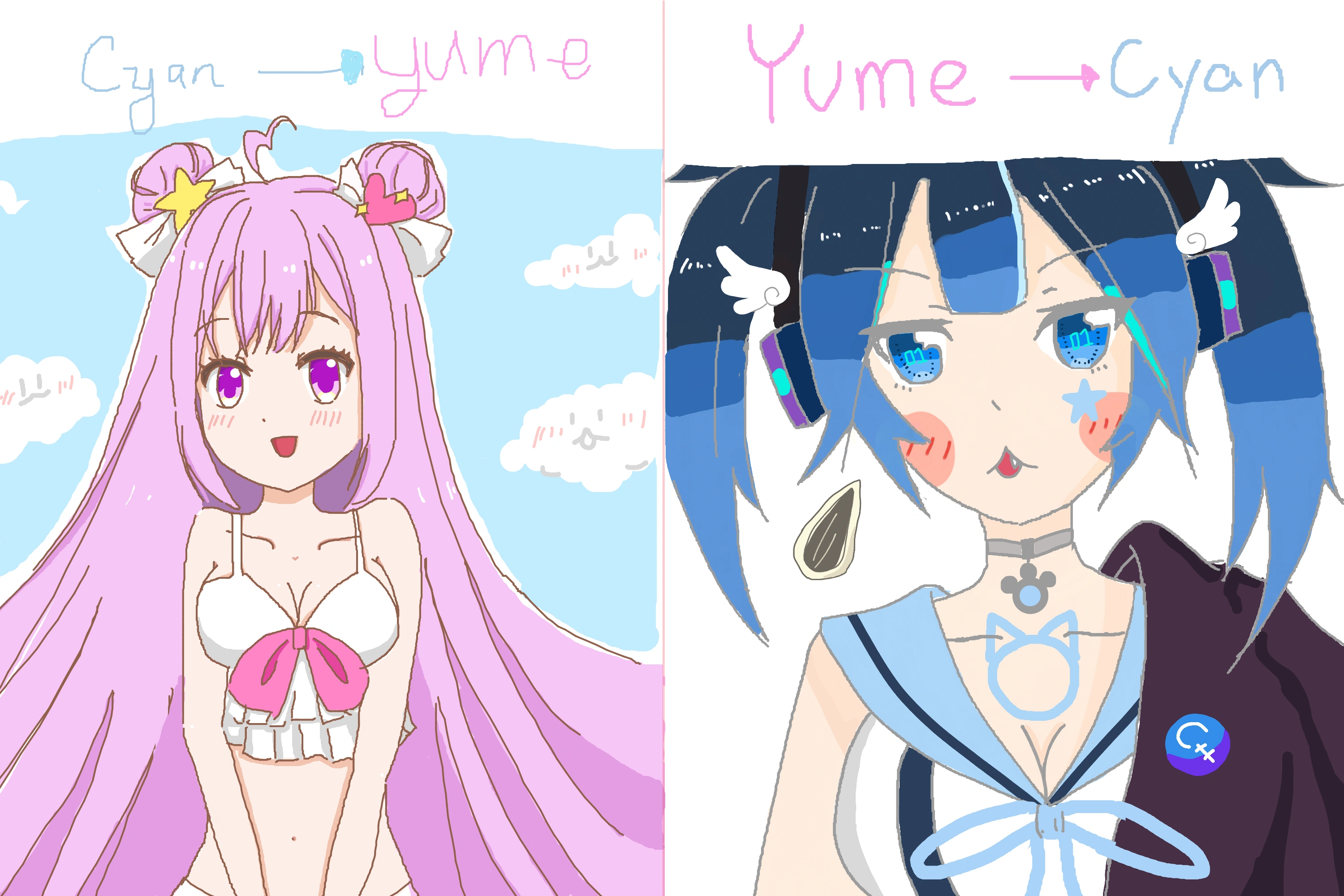 Yume by Cyan rough drawing