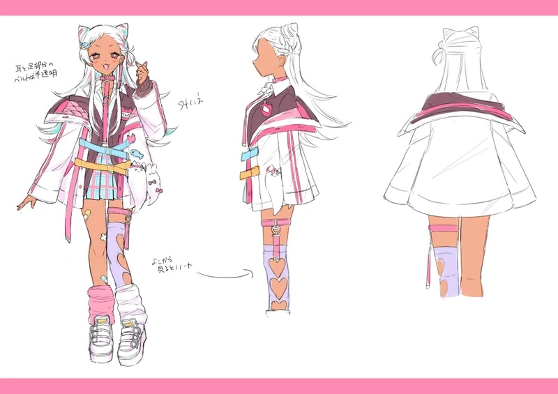Gyaru Outfit Reference Sheet
