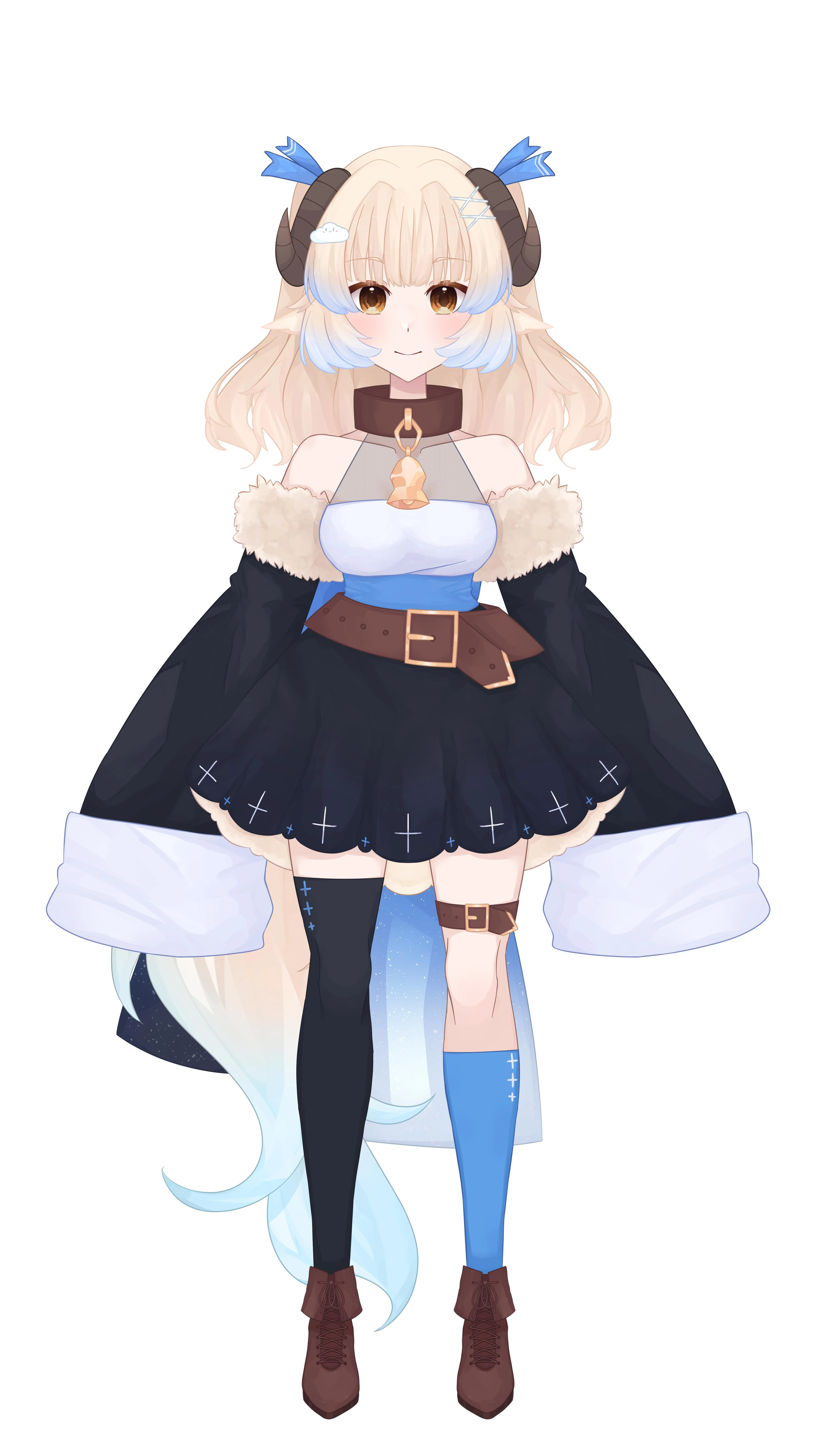 Dodo's original outfit full model with hoodie off