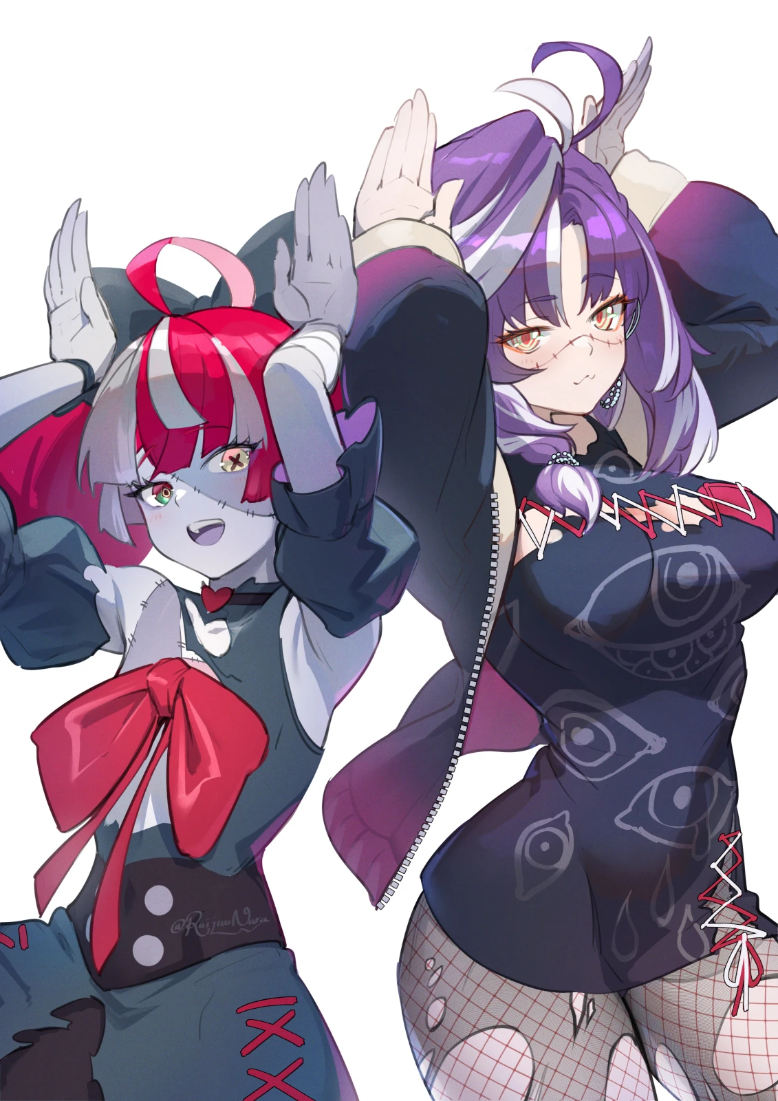 Michi and Kureiji Ollie by RaijuuNara