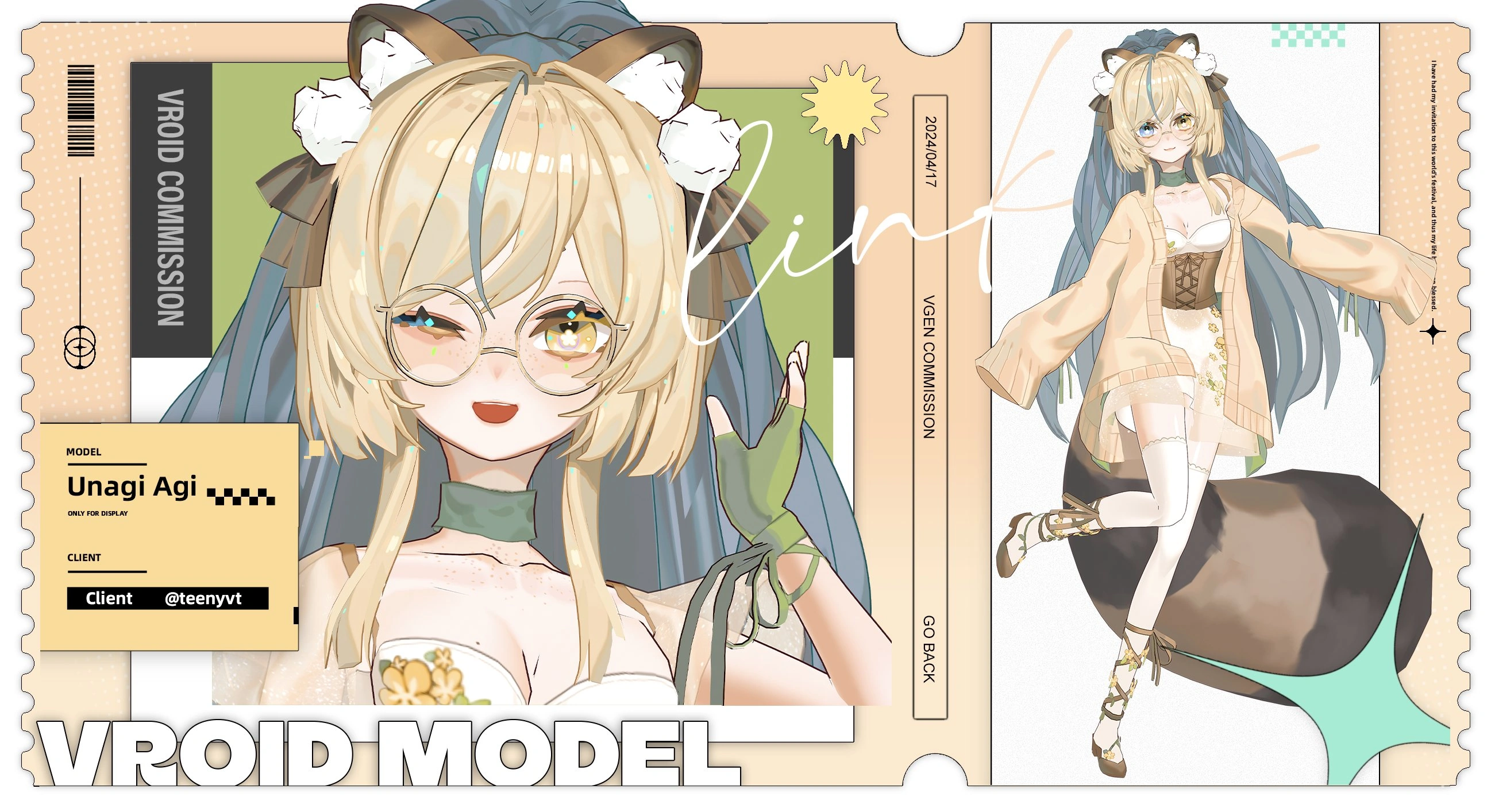 3D Model Ref Sheet by Unagi Agi