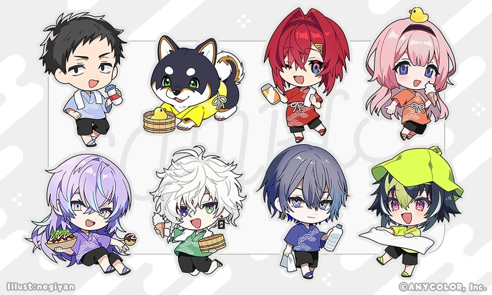 NIJISANJI x Gokurakuyu RAKU SPA Chibi Illustration <br>by Negiyan