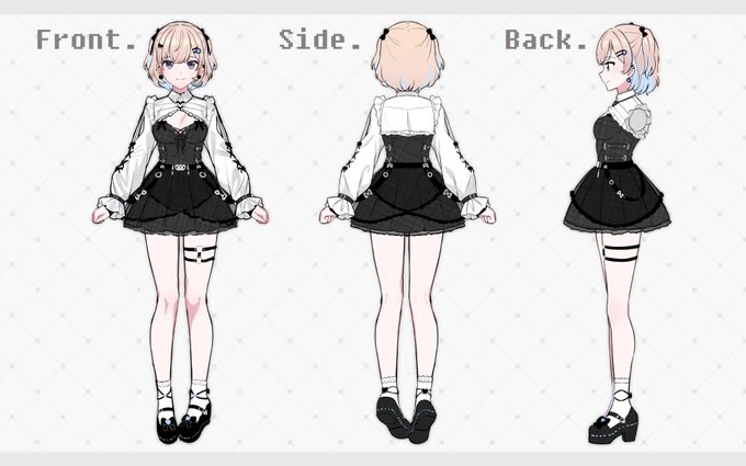 Gothic Style Outfit Reference Sheet<br>by MONO MON
