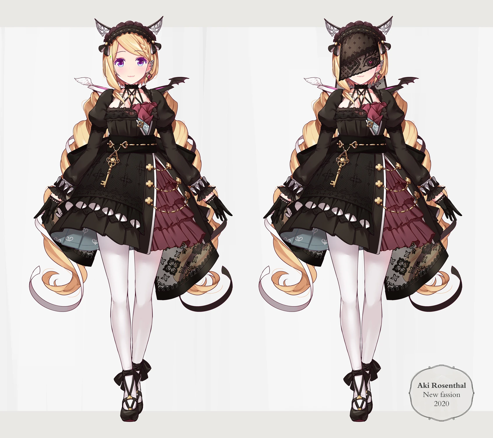 Gothic Dress Concept Illustration<br>by Azumiu Akitake
