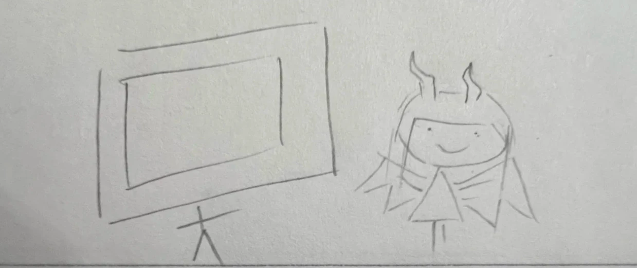 Alekirser Self-Portrait with Wankie, Drawn on November 25, 2024 (media: pencil on lined paper)