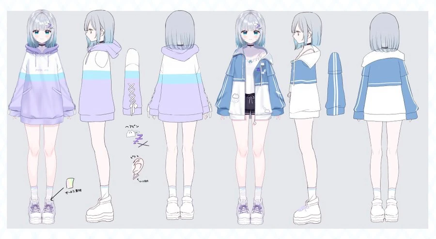 6th Outfit (Room Wear) Reference Sheet by [https://twitter.com/z3_cut/status/1644002258454216705 Misumi]