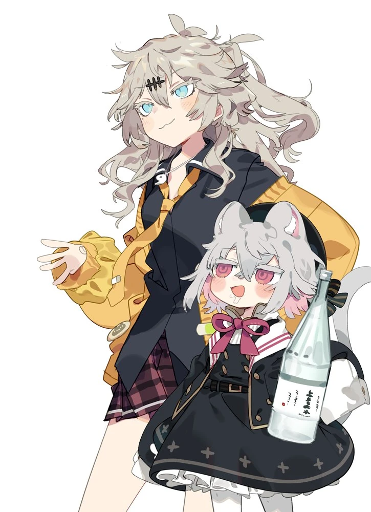 Kasukabe Tsukushi and Sayonaka by [https://x.com/flat_fish_/status/1616381464450564096 Karei]