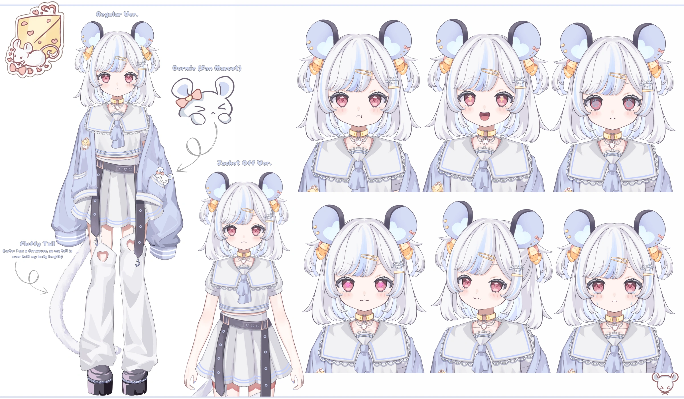 Nemimi's expression reference sheet