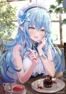 Yukihana Lamy Art Selection Series Illustration.png (1.03 MB) hololive Art Selection Series Illustration by momoimon