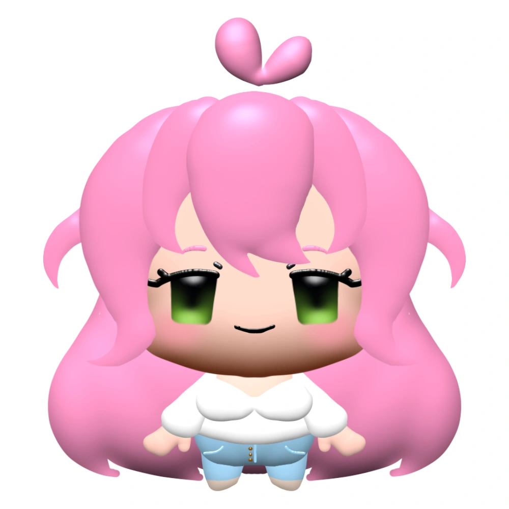 Celestium's first Live2D chibi model illustrated and rigged by Pearli