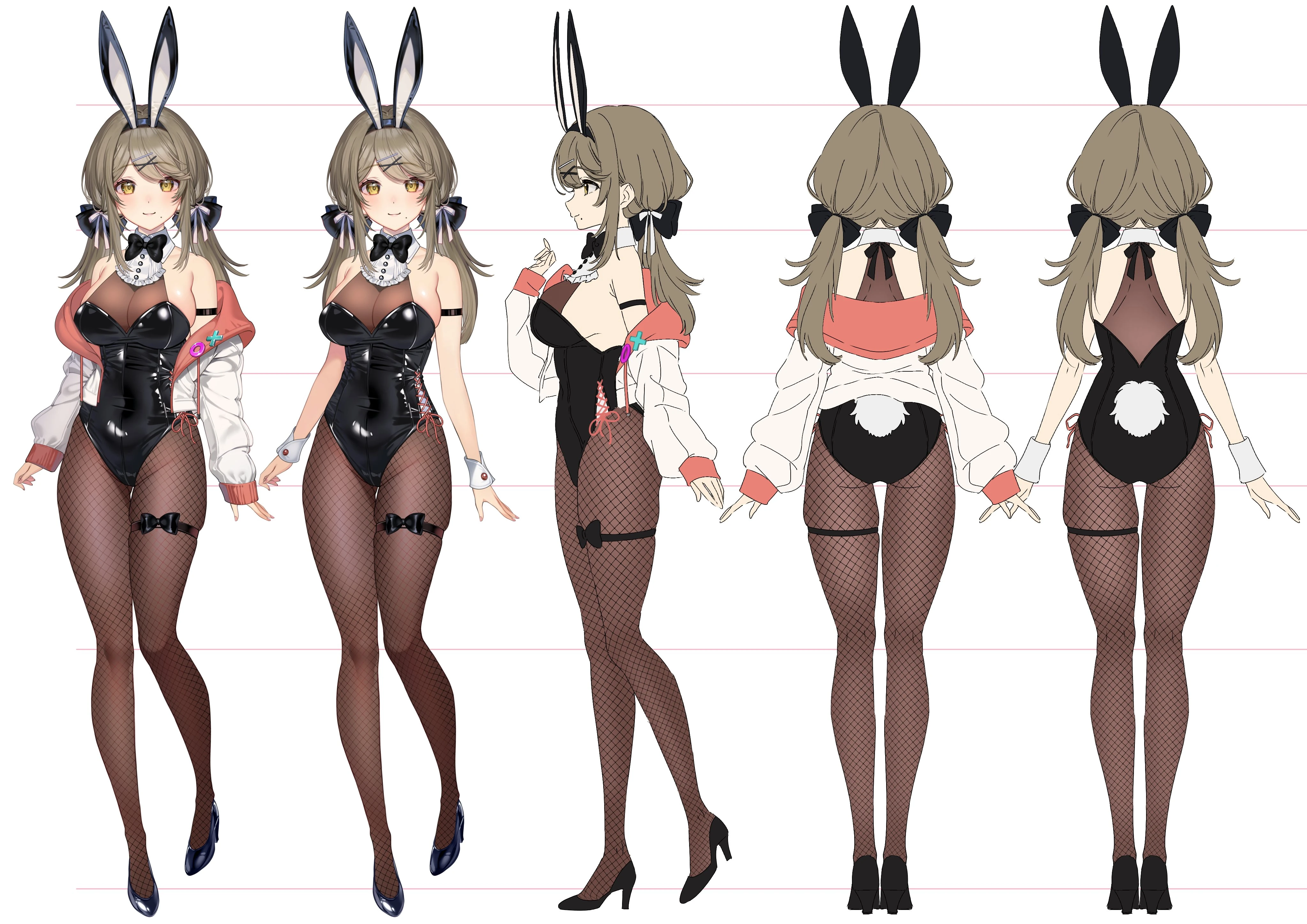 Bunny girl costume reference sheet