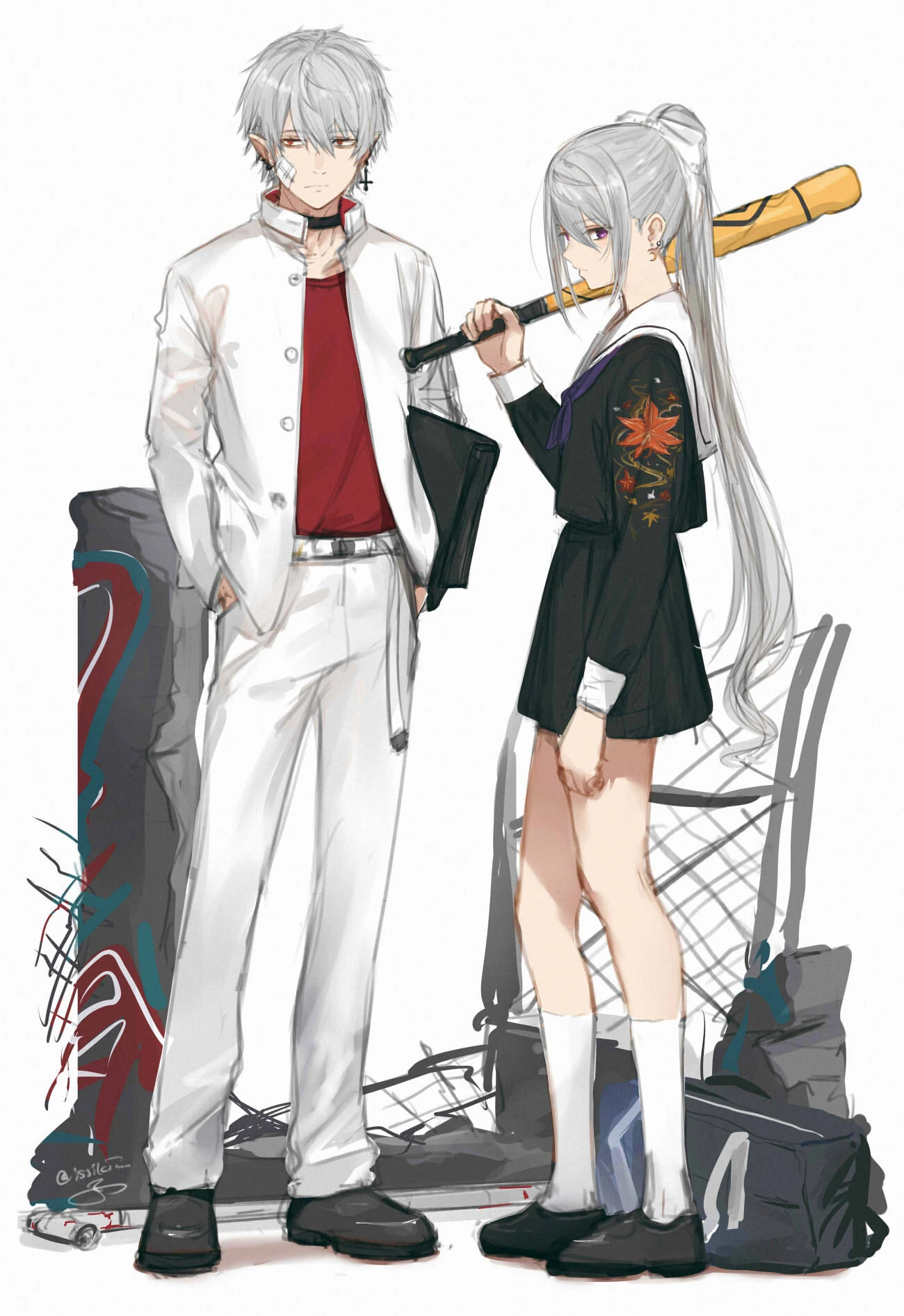 Kuzuha and Higuchi Kaede by Issiki