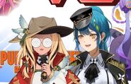Taring MC and Remia, Host of VTUBER COOK-OFF! Overcooked 2 Tournament.