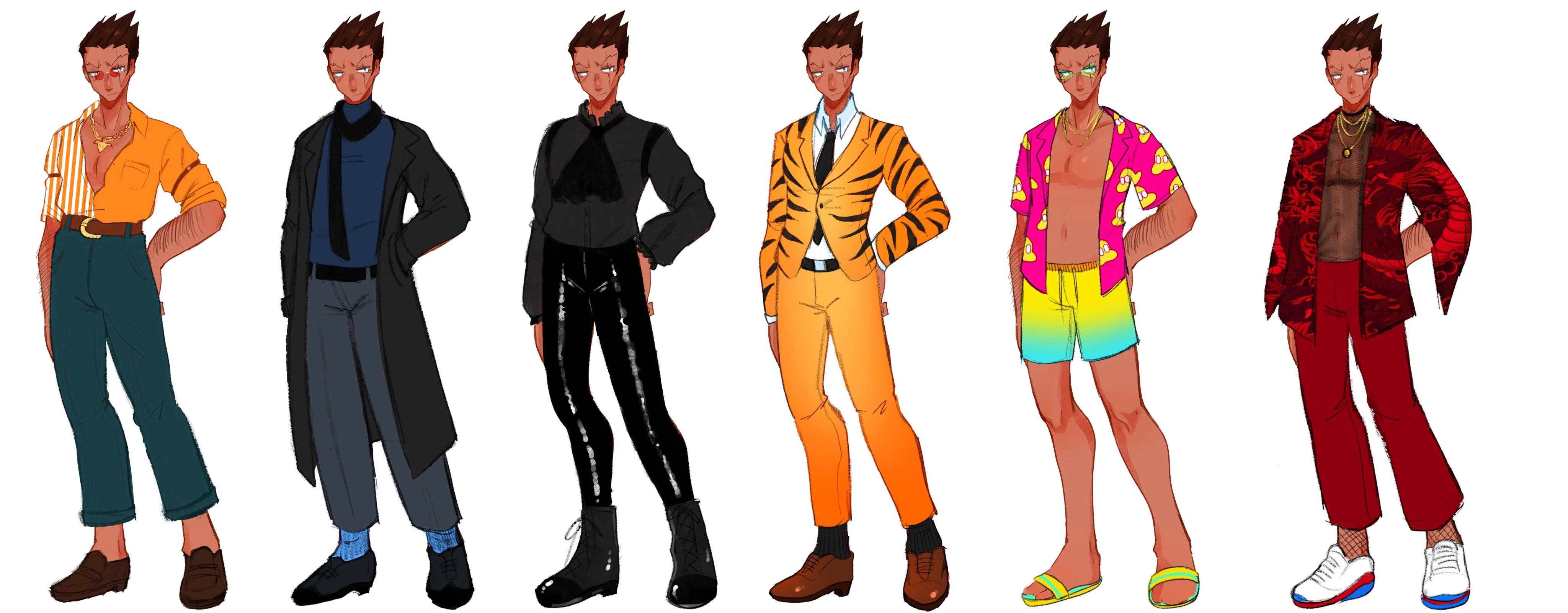 Furio Tigre Alternative Outfit Designs