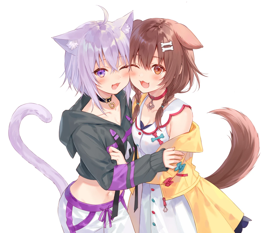 Korone and Okayu<br>by Fukahire