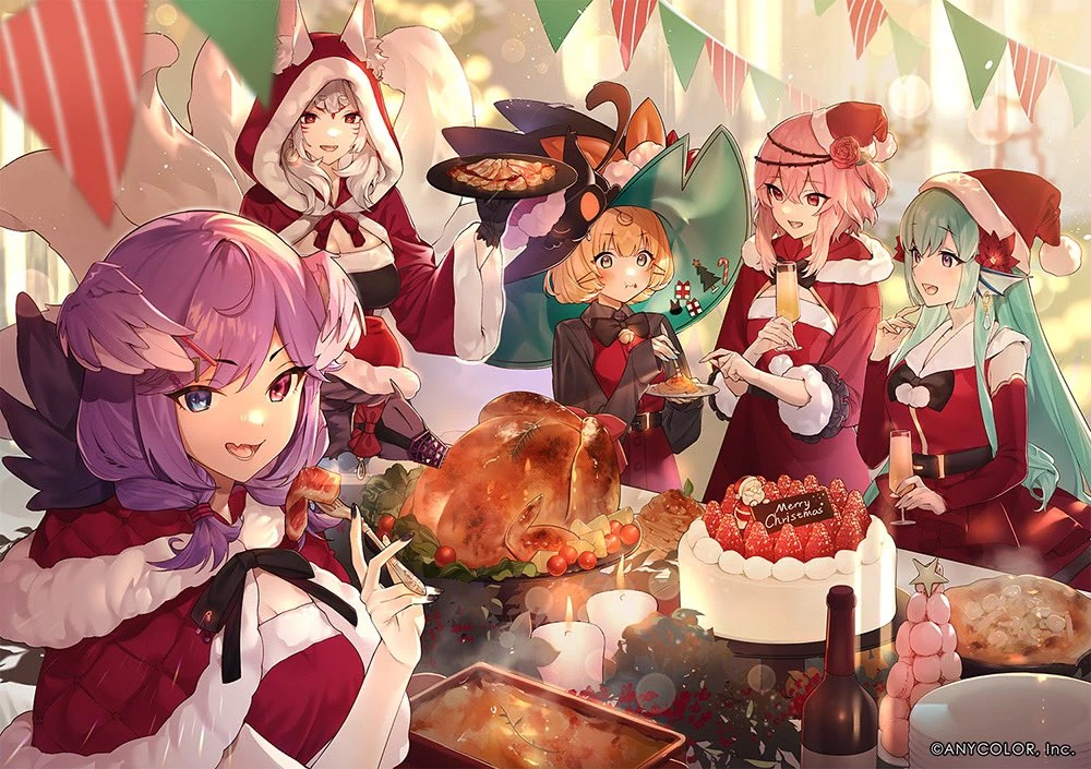 NIJISANJI EN 2021 Christmas Goods Illustration by Shino