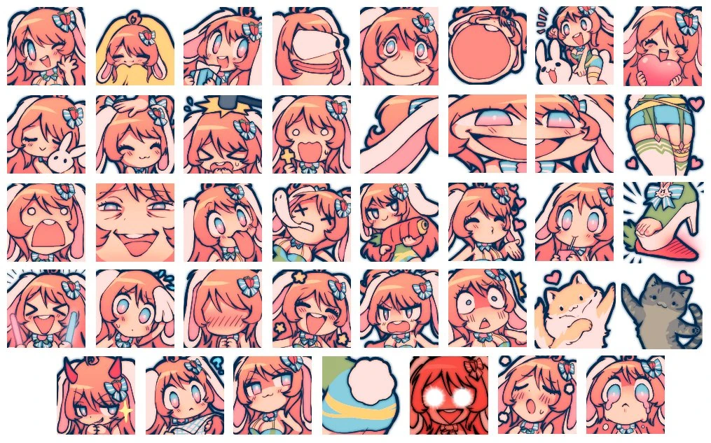 Bunny GIF Emotes 10 by MAMETCHl