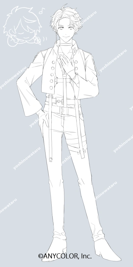 Black Outfit Concept Illustration