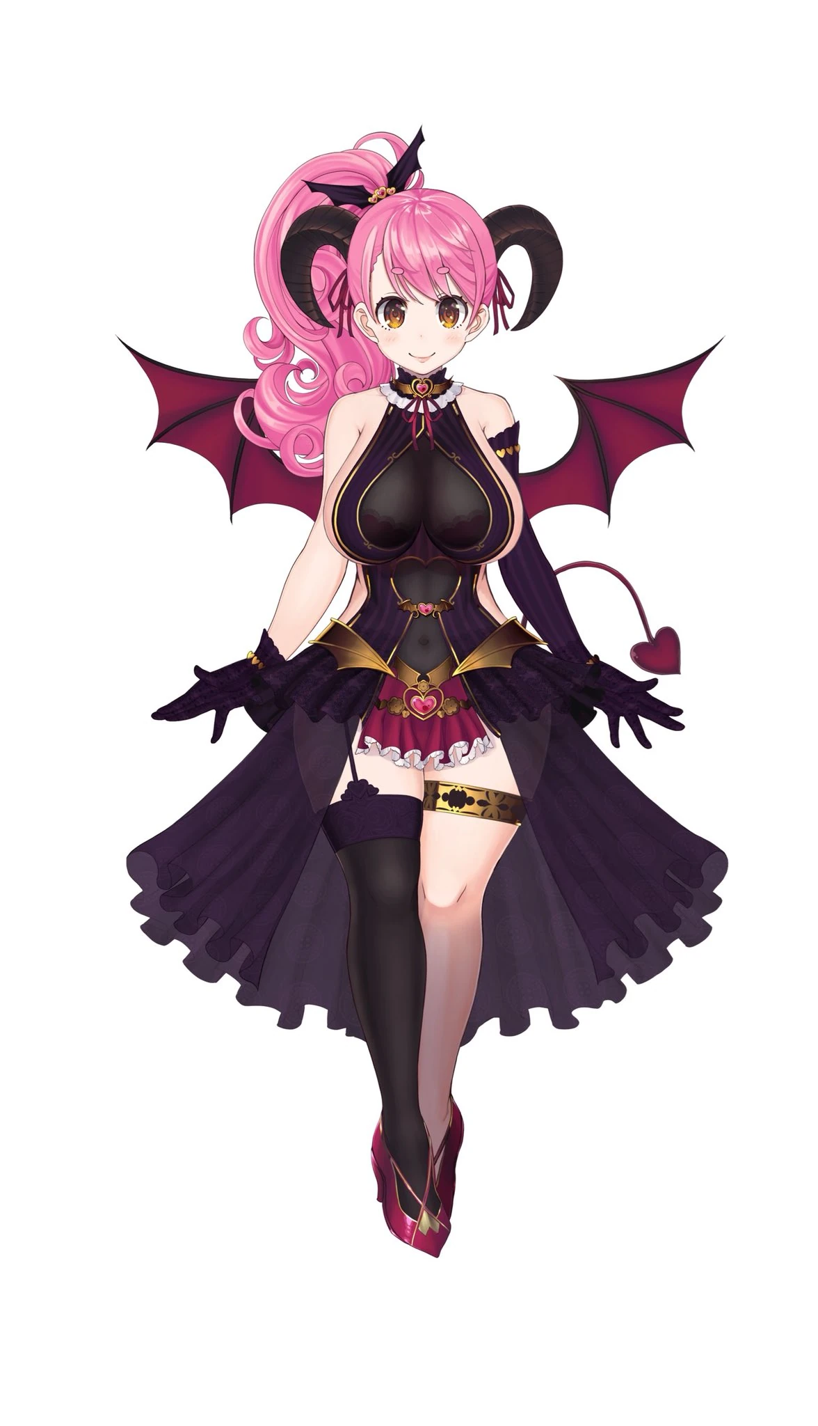 Halloween devil costume with ponytail