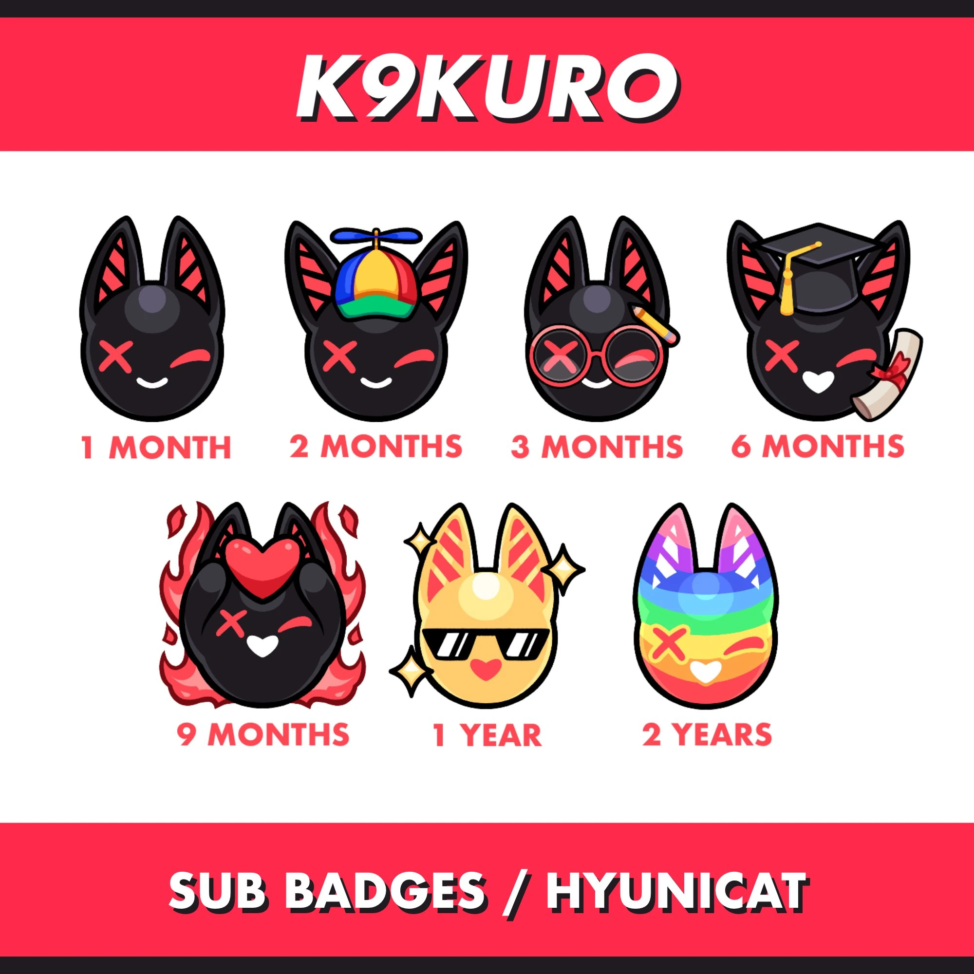 K9Kuro Sub Bages by hyuni