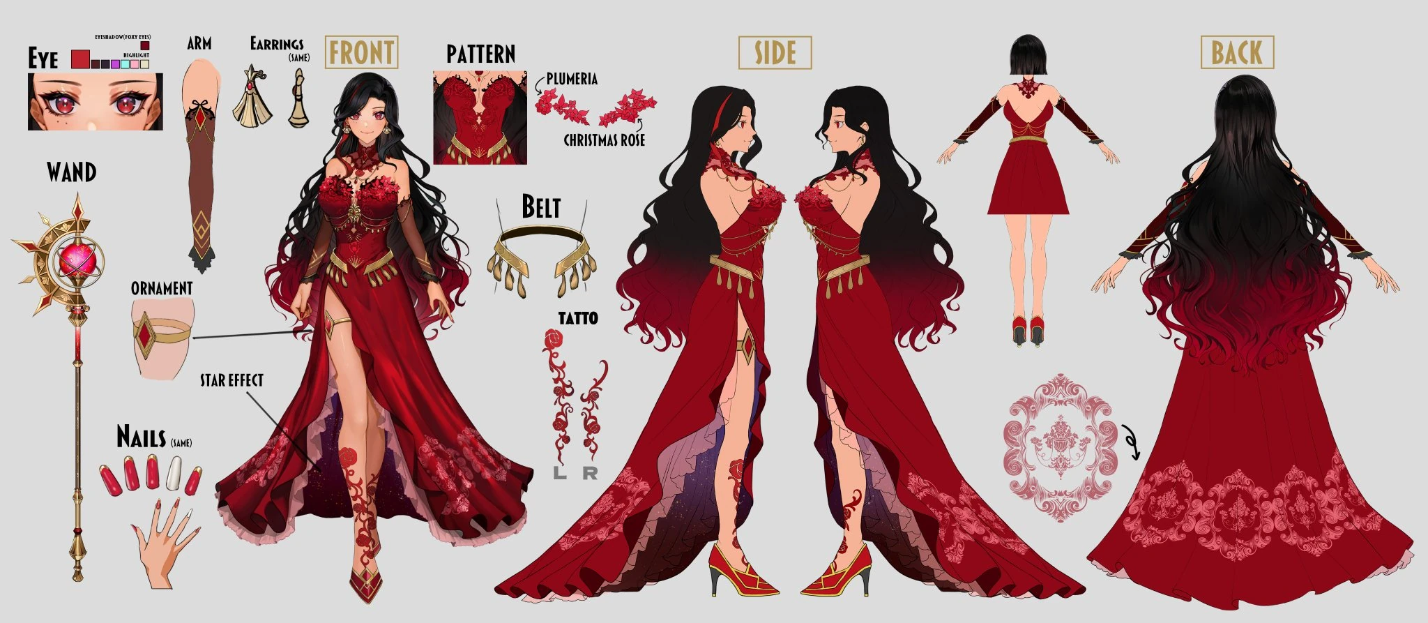Enchantress Dress Reference Sheet