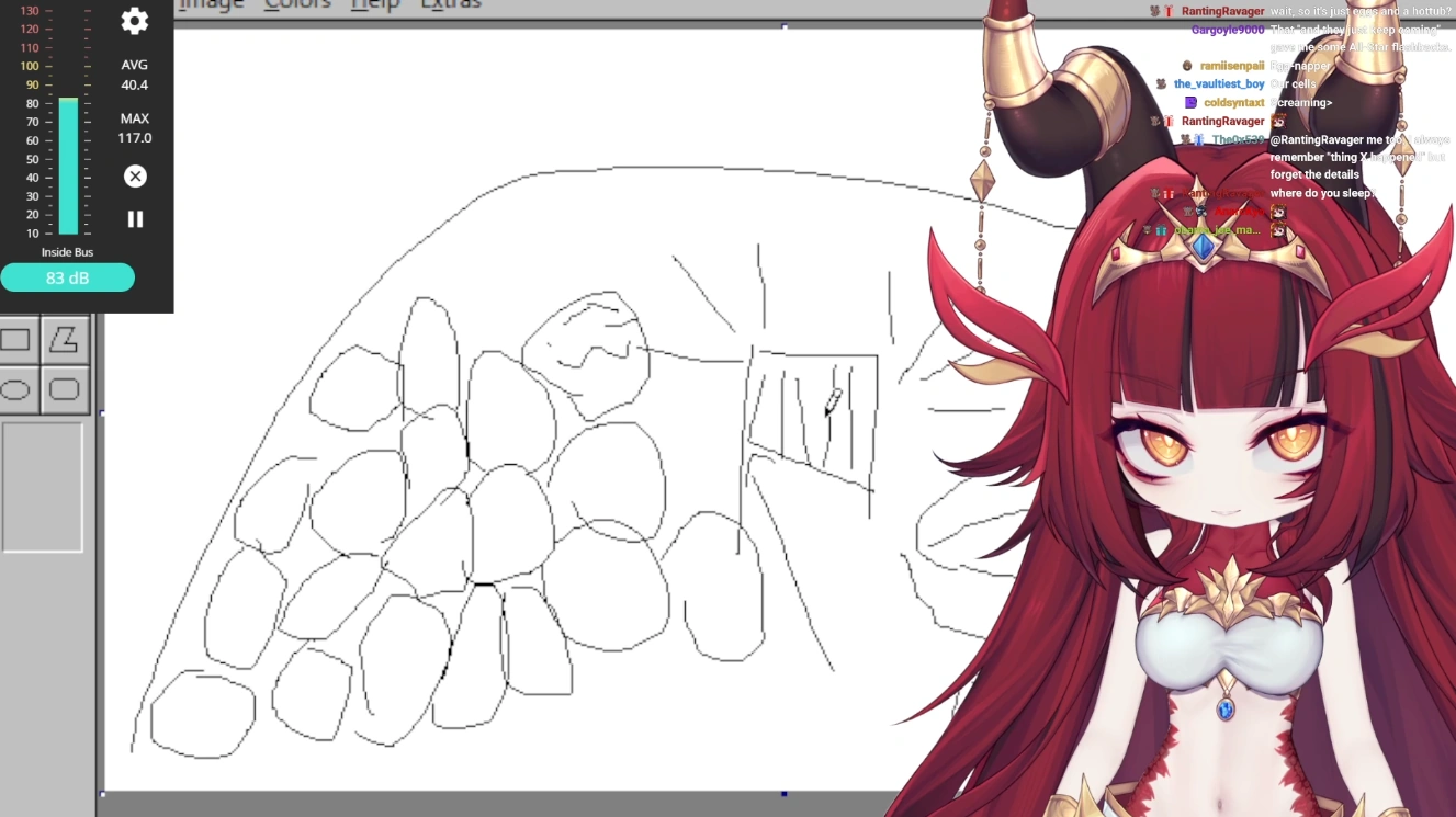 Self Drawn Picture of Alekirser's lair, showing pile of eggs and dungeon