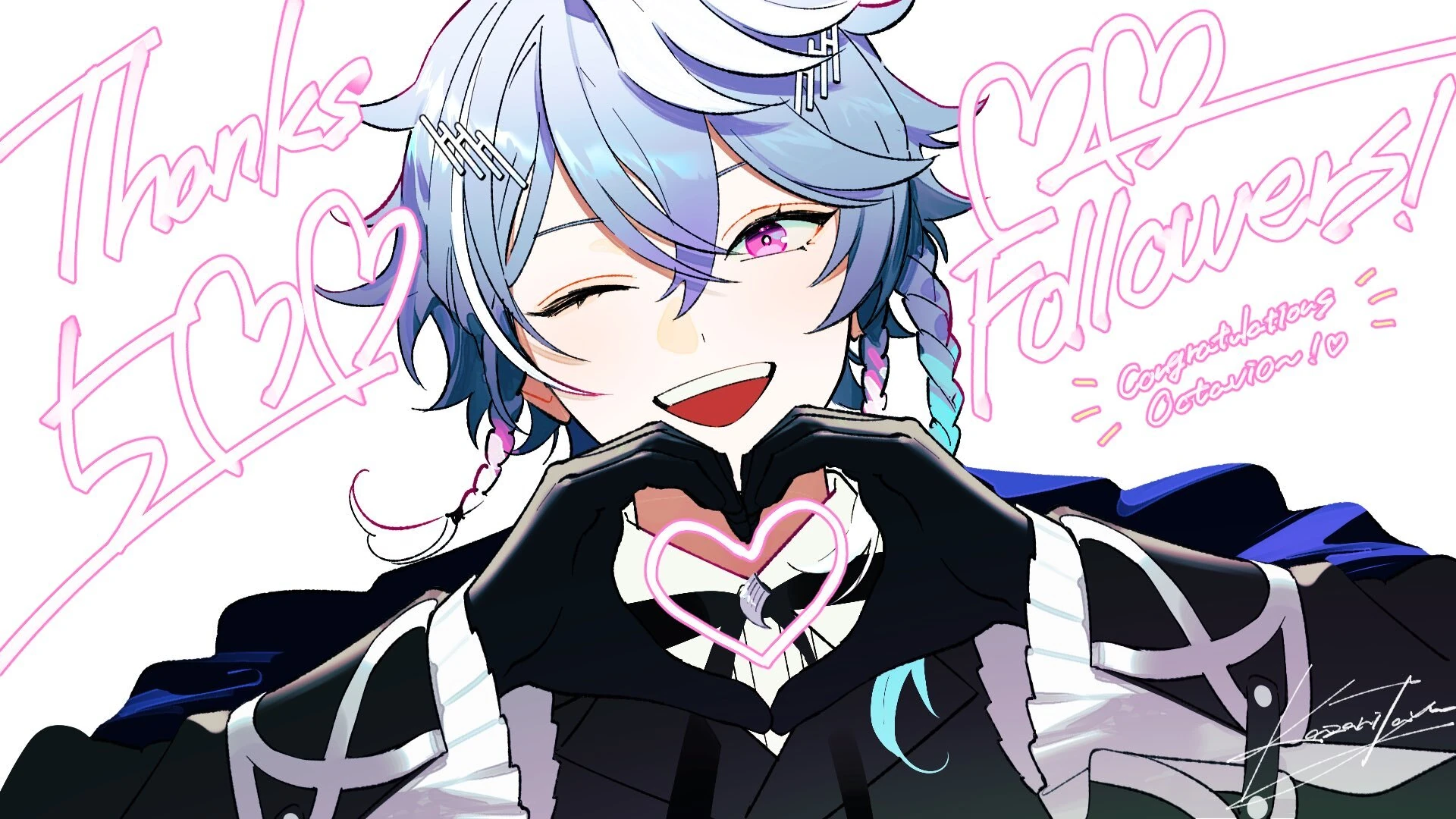 50,000 Twitter Followers Illustration<br>by Kazari Tayu
