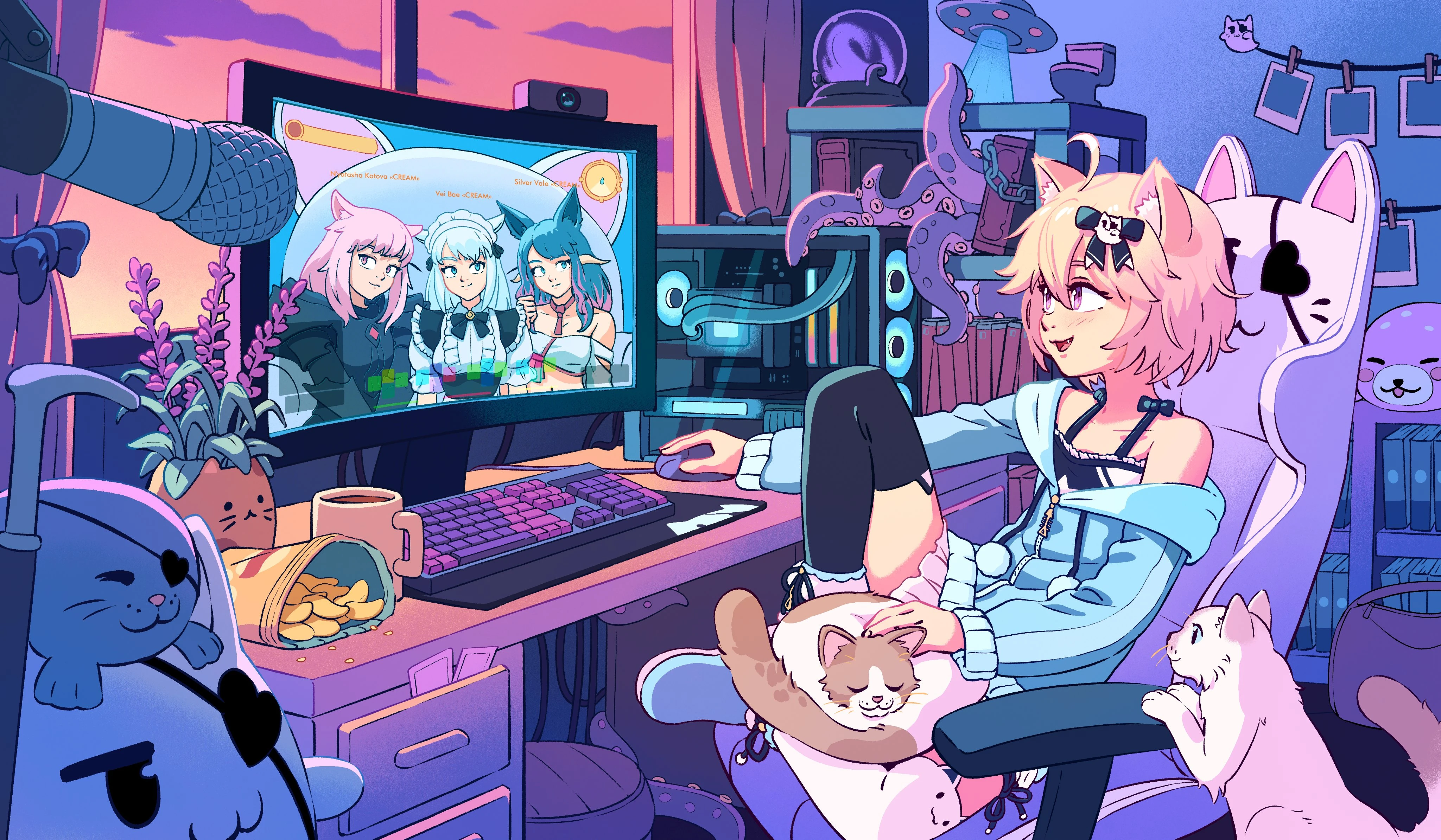 Nyanners - STREAM SETUP Poster by Taijuey